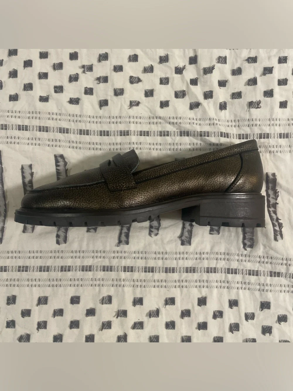 Anna Lucca Metallic Bronze Penny Loafers for Women